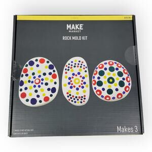 Make Market Rock Mold Kit Makes 3 Kids Craft Christmas OR Birthday Gift NIB